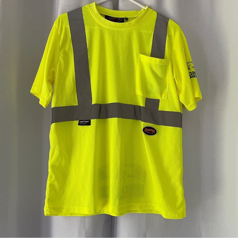 Pioneer Traffic T-Shirt V1054180U High Visibility Short Sleeve Safety Size Small